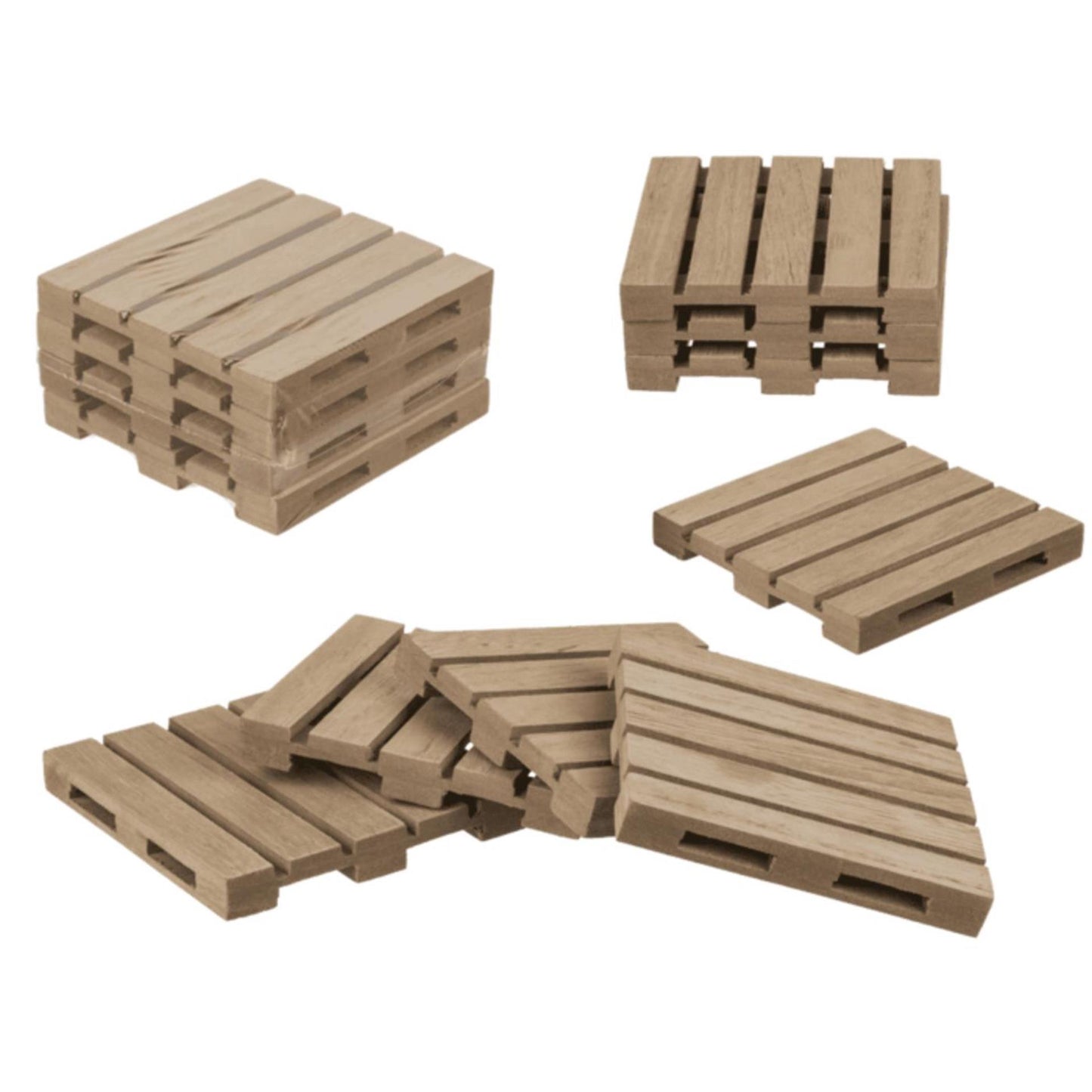 Set sottobicchieri Ootb pallet 4 pezzi 10x10 cm