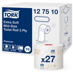 Carta igienica Tork T6 premium bianca a 3 strati 27 rotoli