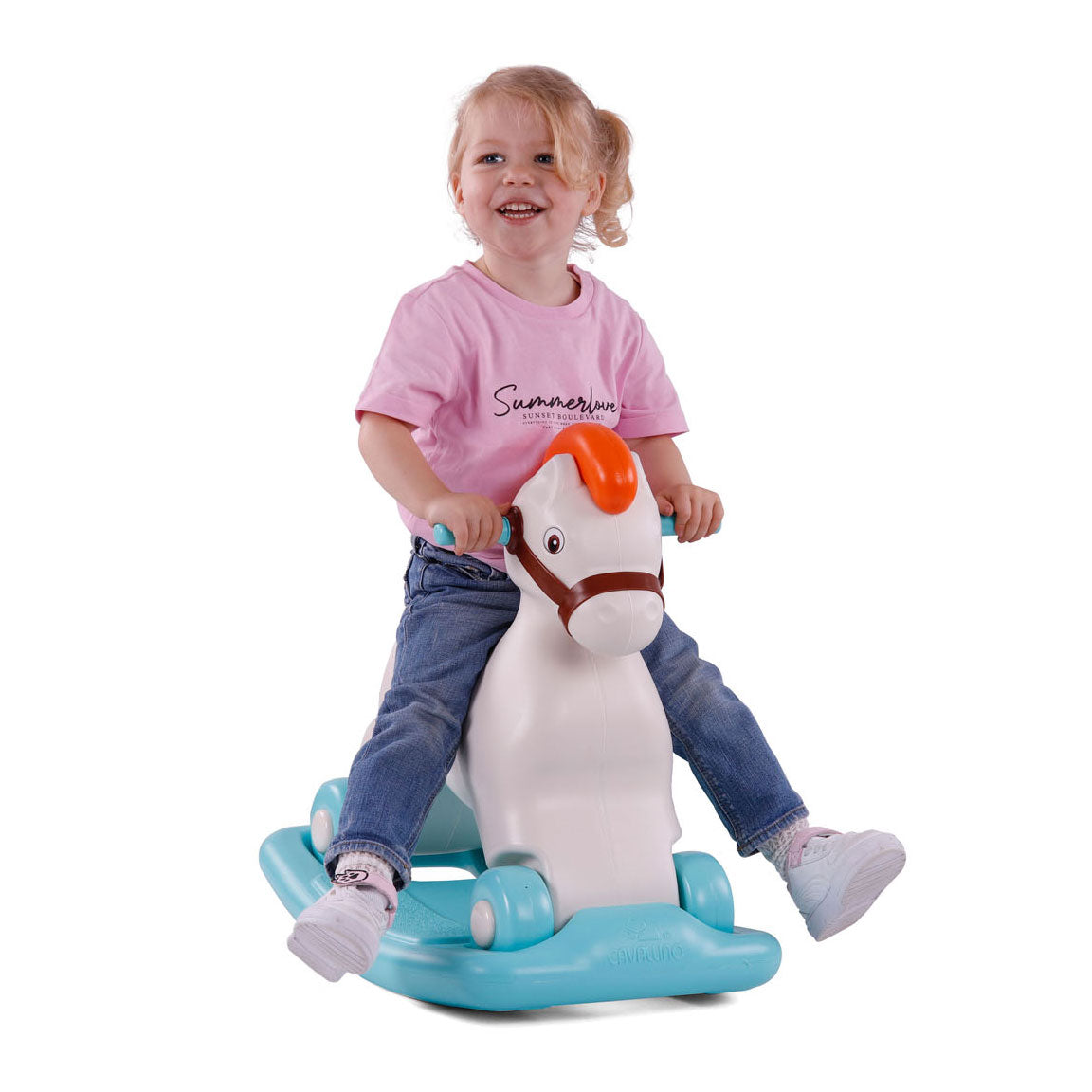 Cavallino safari schommelpaard en loopauto