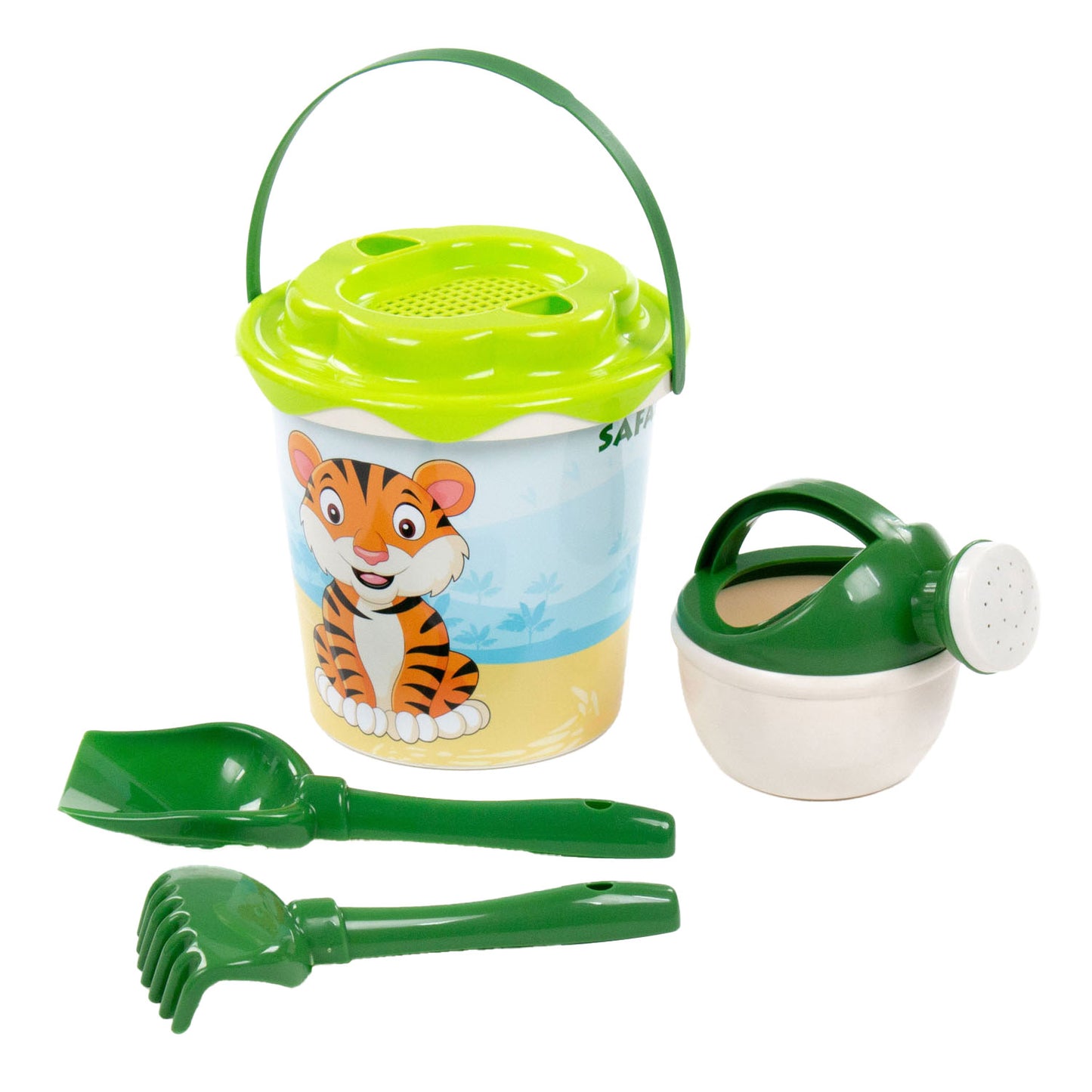 Cavallino Toys Cavallino XL Bucket Gen Green with Riesing Can, 5dlg.