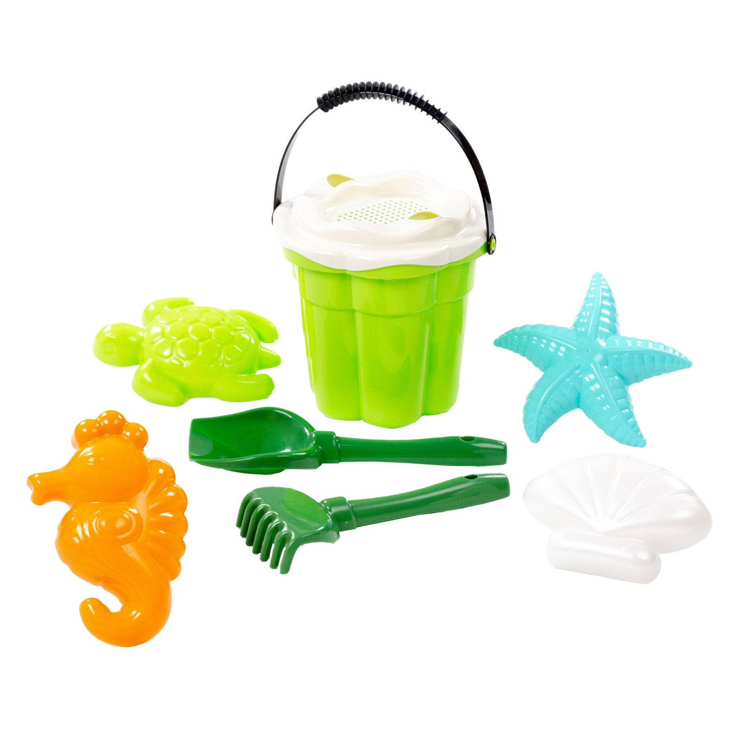 Cavallino Toys set classico Cavallino Classic con forme di sabbia verde, 9dlg.