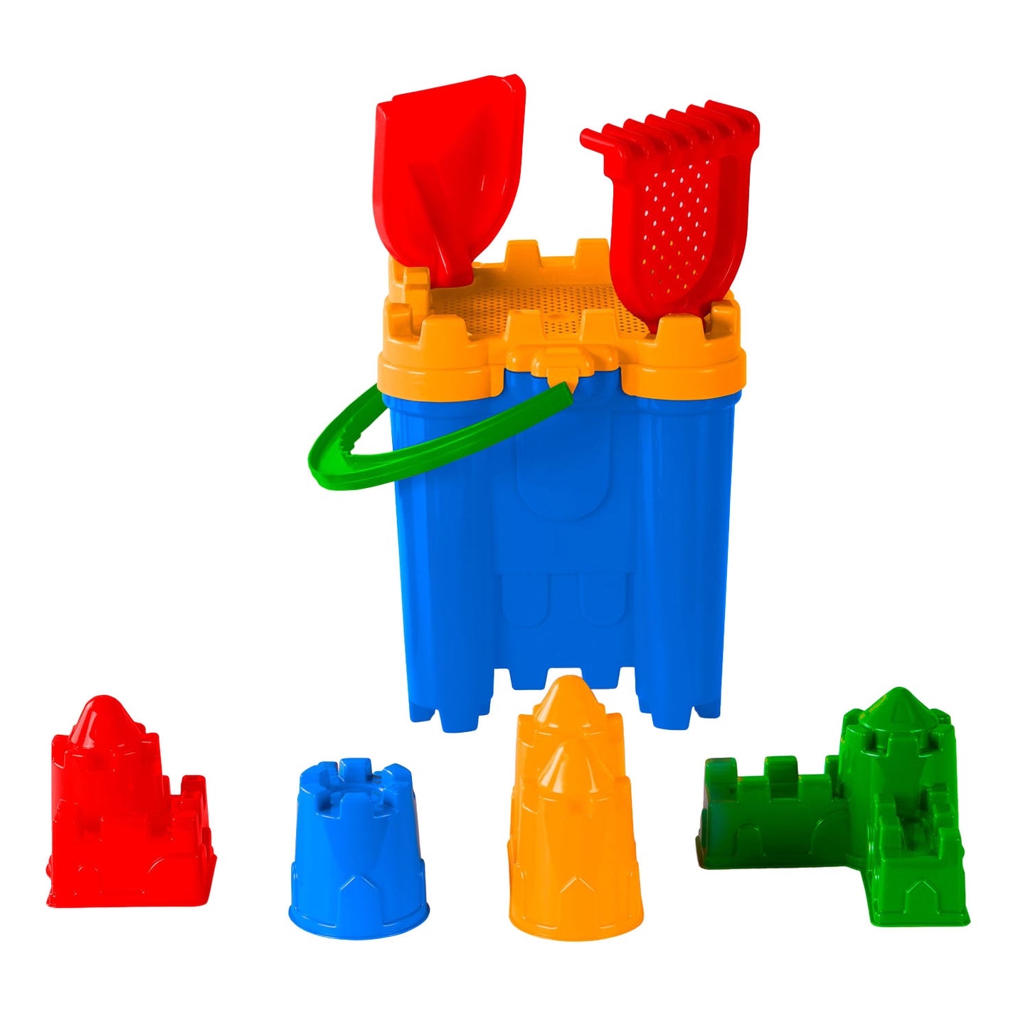 Cavallino Toys Castle Castle Inmal Set con formas de arena, 8dlg.