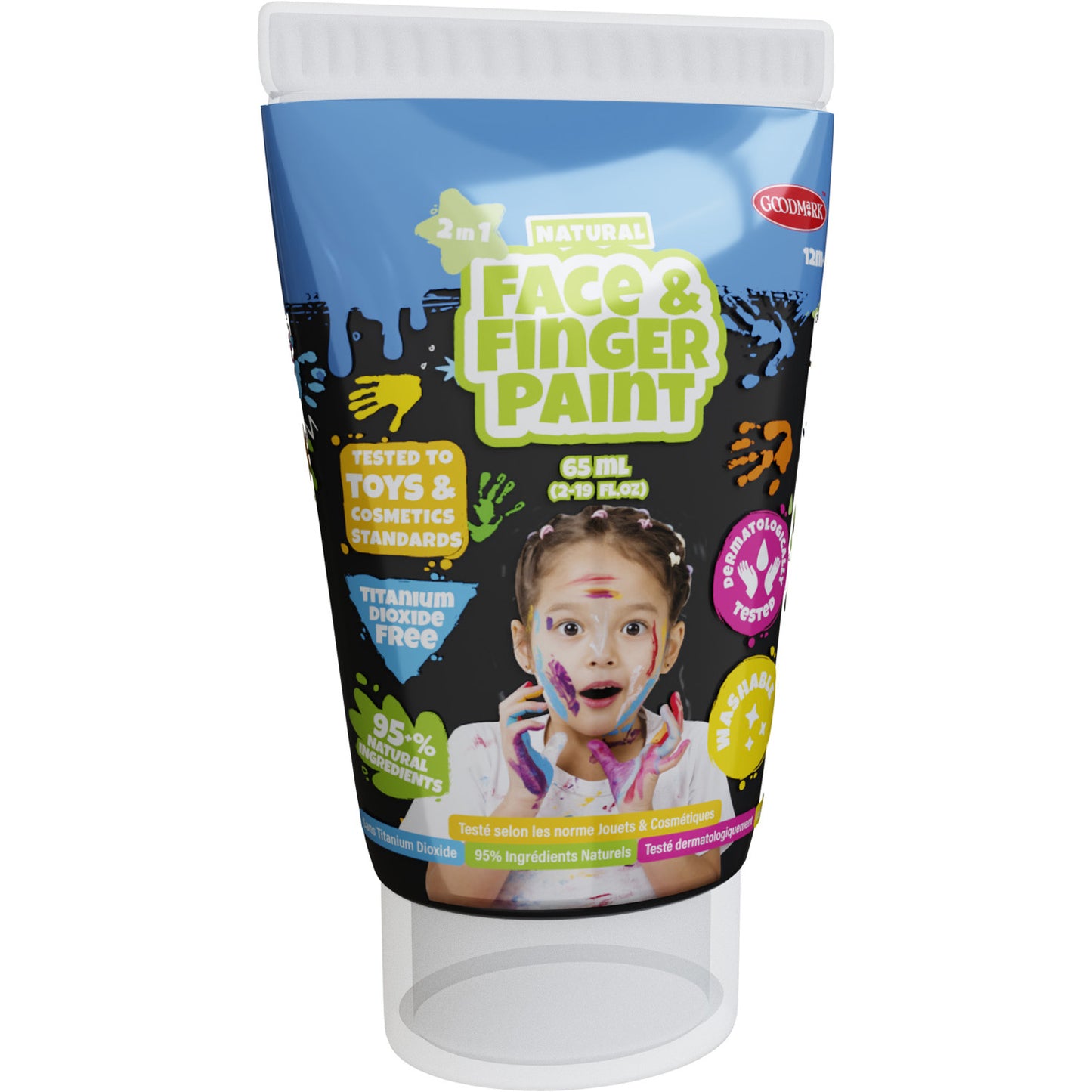 Boti Natural Face Fingerpaint Tube Nero, 65 ml