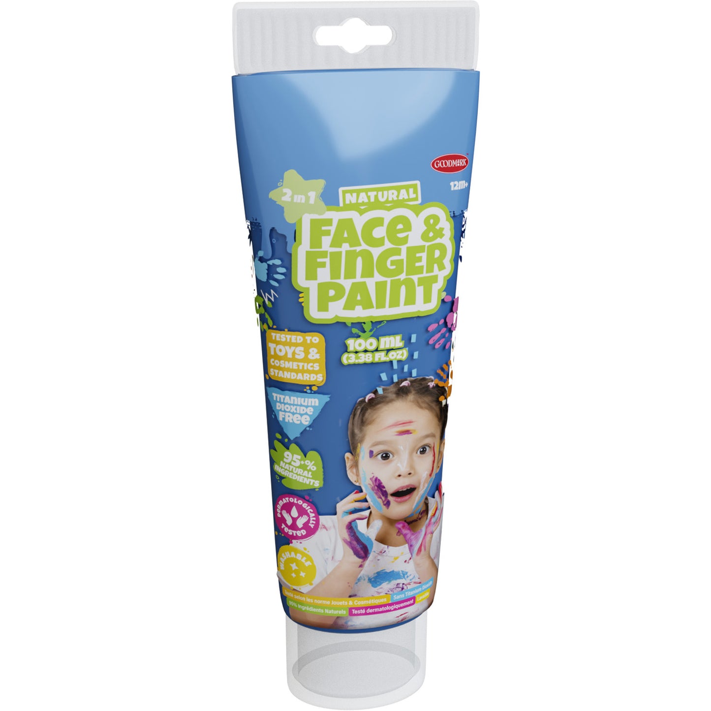 Boti Natural Face Fingerpaint Tube blu, 100 ml