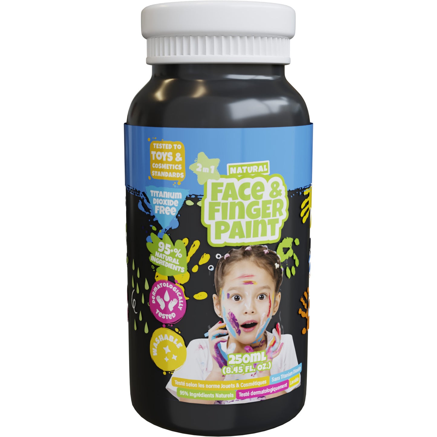Boti Natural Face Fingerpaint Bottle Nero, 250 ml