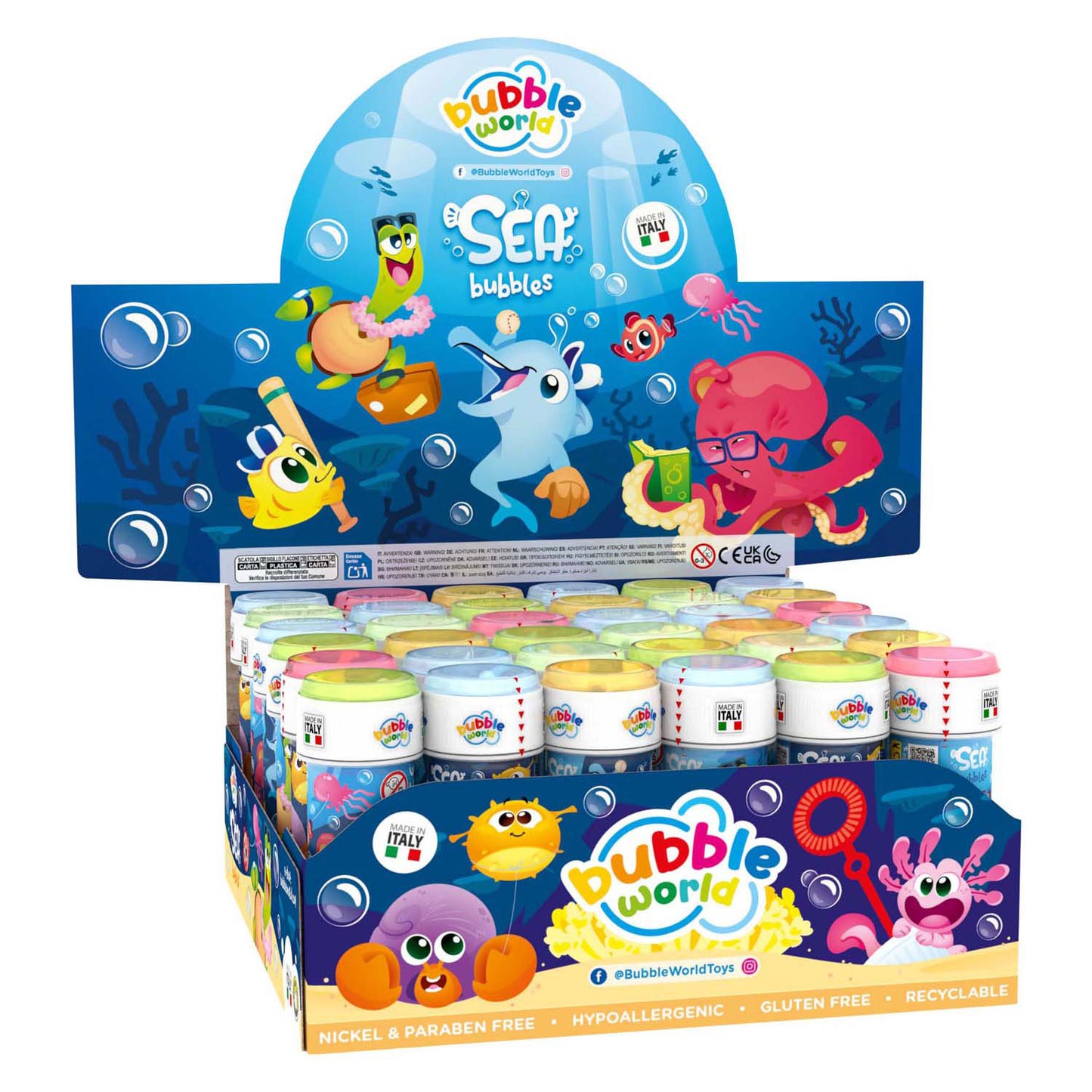 Soplador de burbujas marinas - 36x60ml.