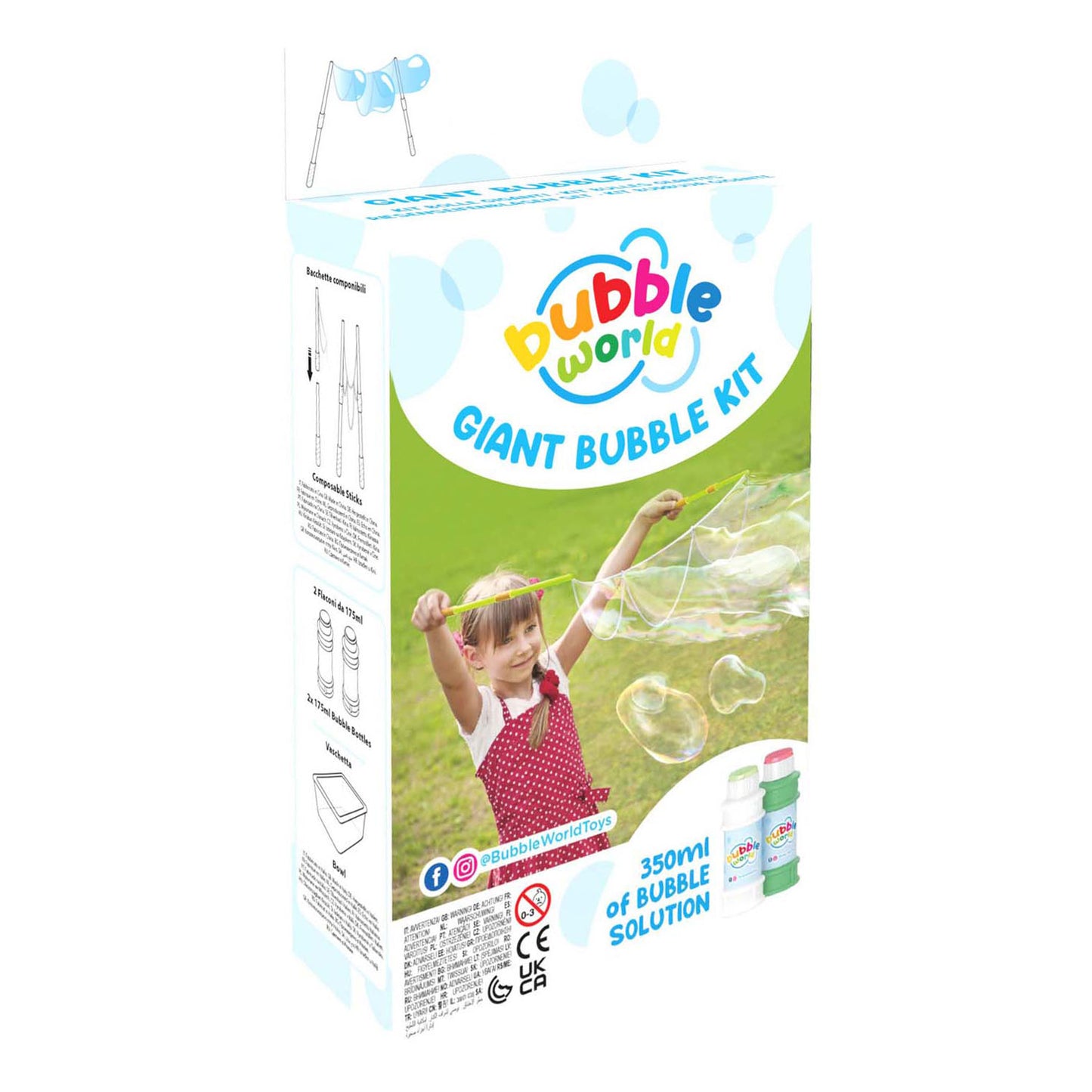 Set de soplado de burbujas para hacer burbujas gigantes - incl. soplador de burbujas