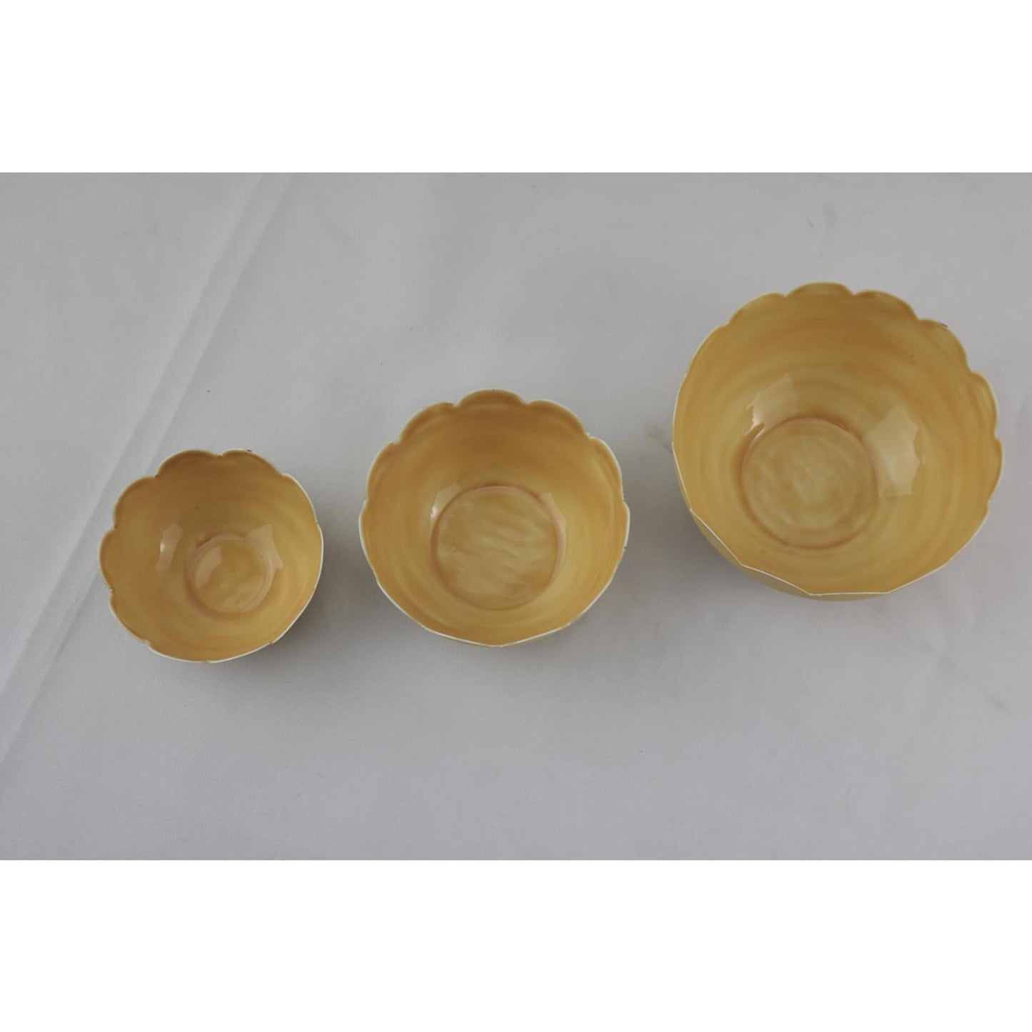 Portacandela atmosfera signorile beige set a 3