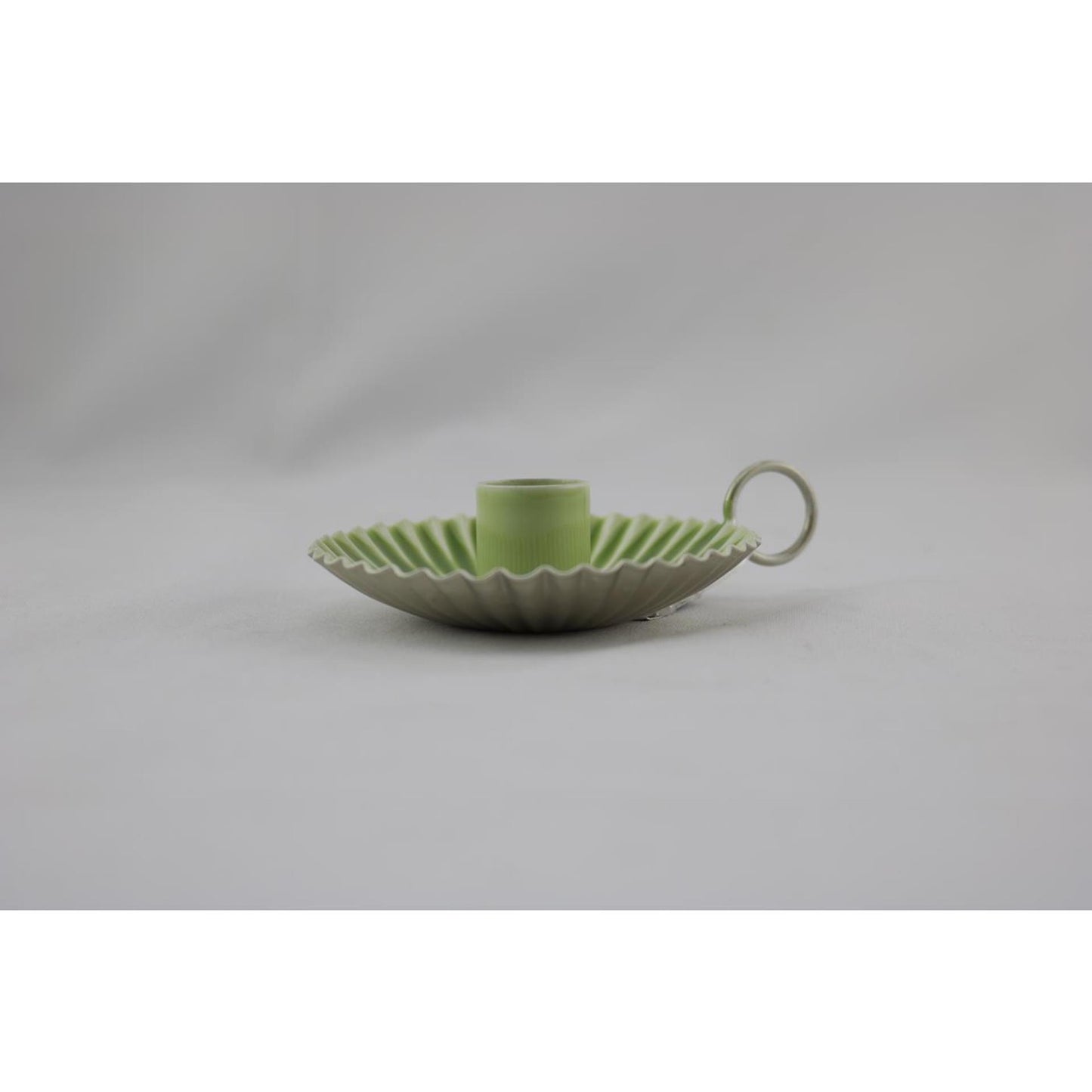 Candeliere atmosfera signorile verde 11x9x3 cm