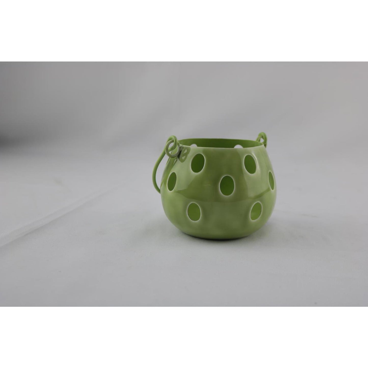 Lanterna atmosfera signorile verde 11x11x8,5 cm