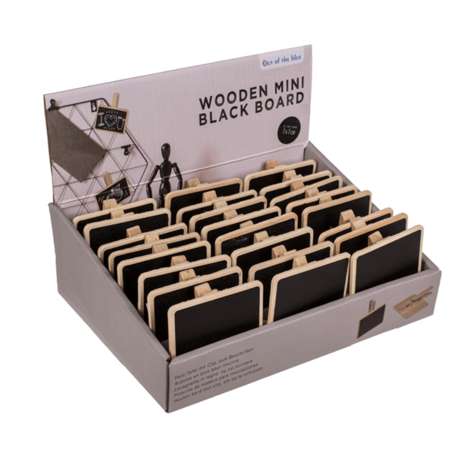 Scrittoio in legno Ootb con molletta 7x7cm