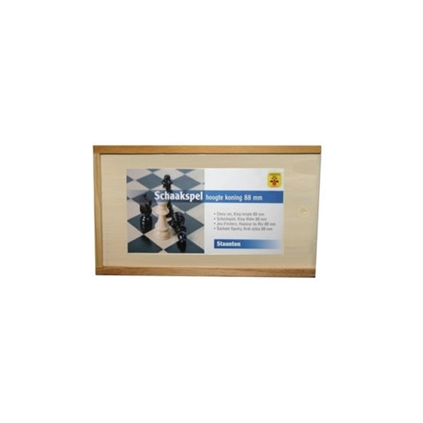Piezas de ajedrez Longfield en caja rey 88mm