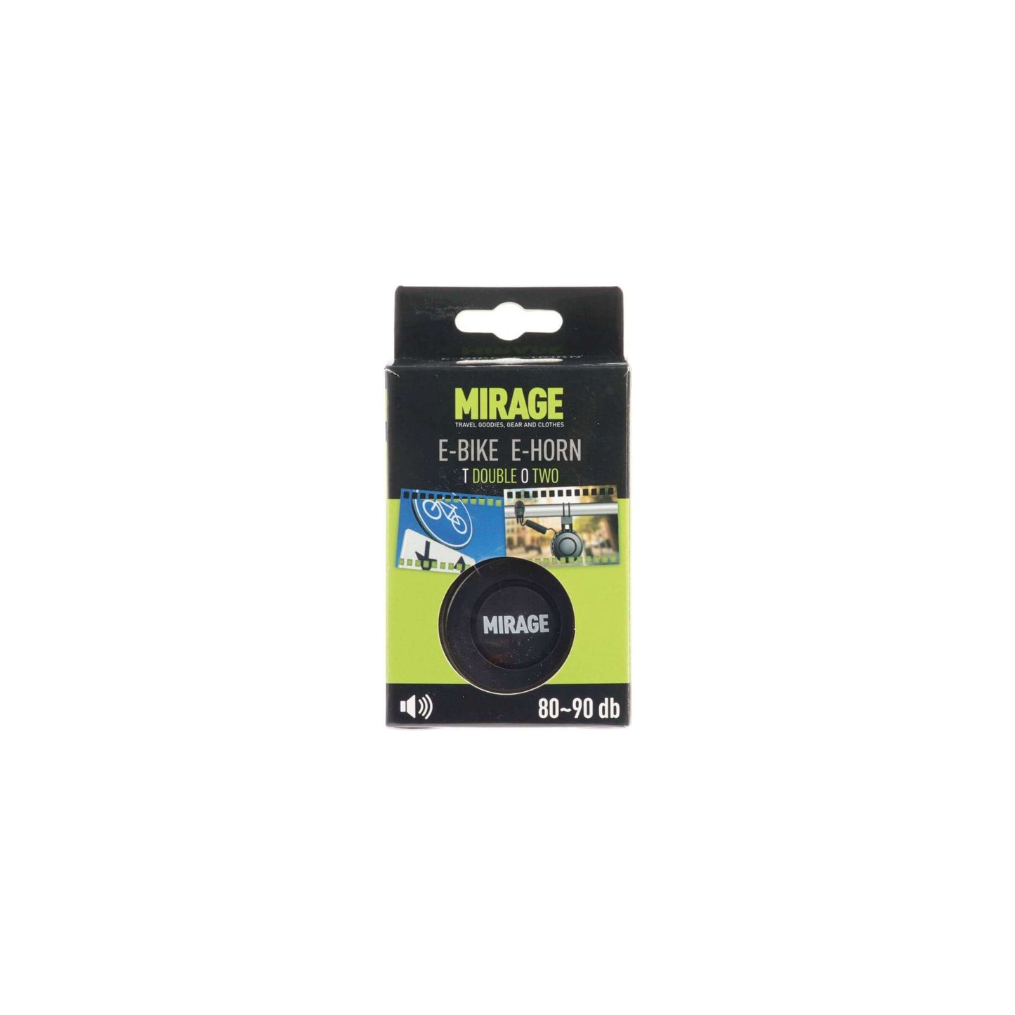Mirage Fietshoorn T-002 80 90DB 6,5 cm ABS PC nero 2 pezzi