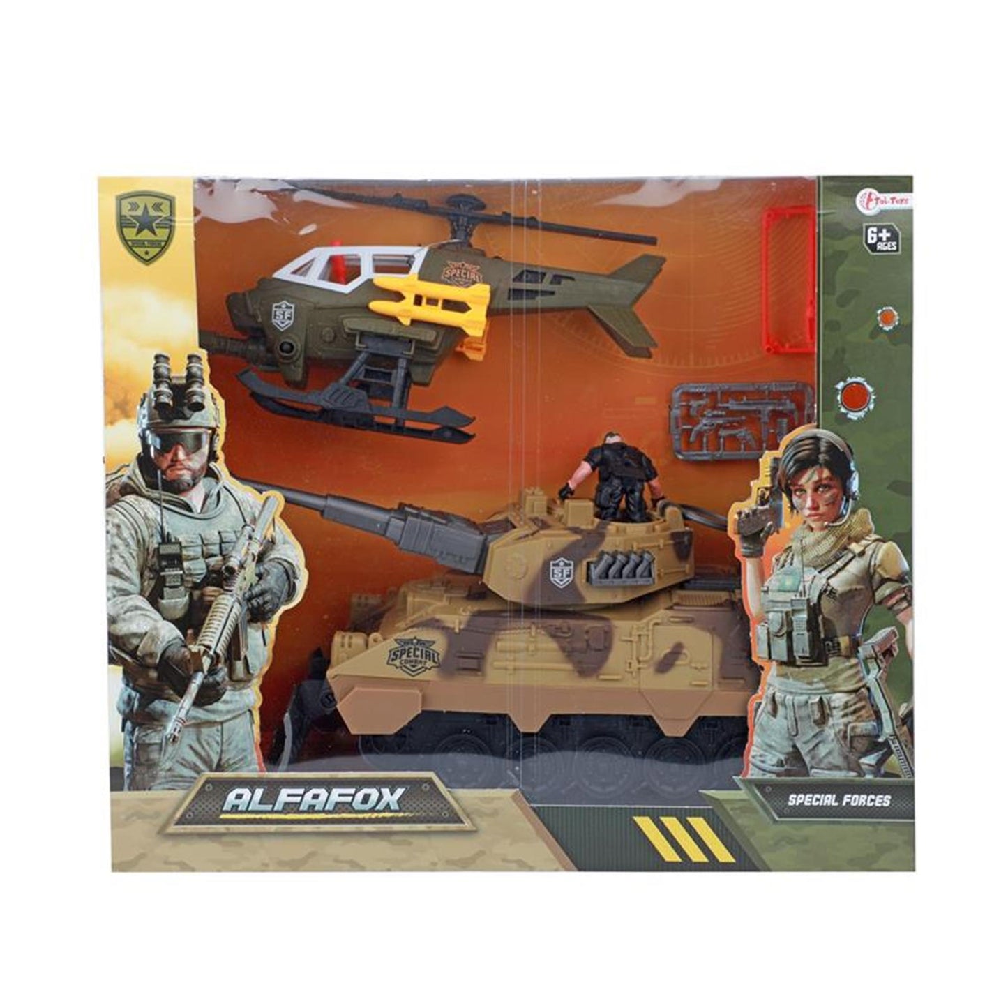 Toi-toys toi giocattoli set da gioco militare + accessori