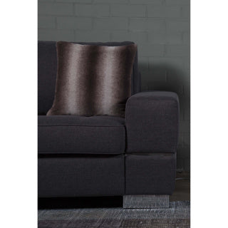Cushion Taupe 45x45 Rabbitfur Look