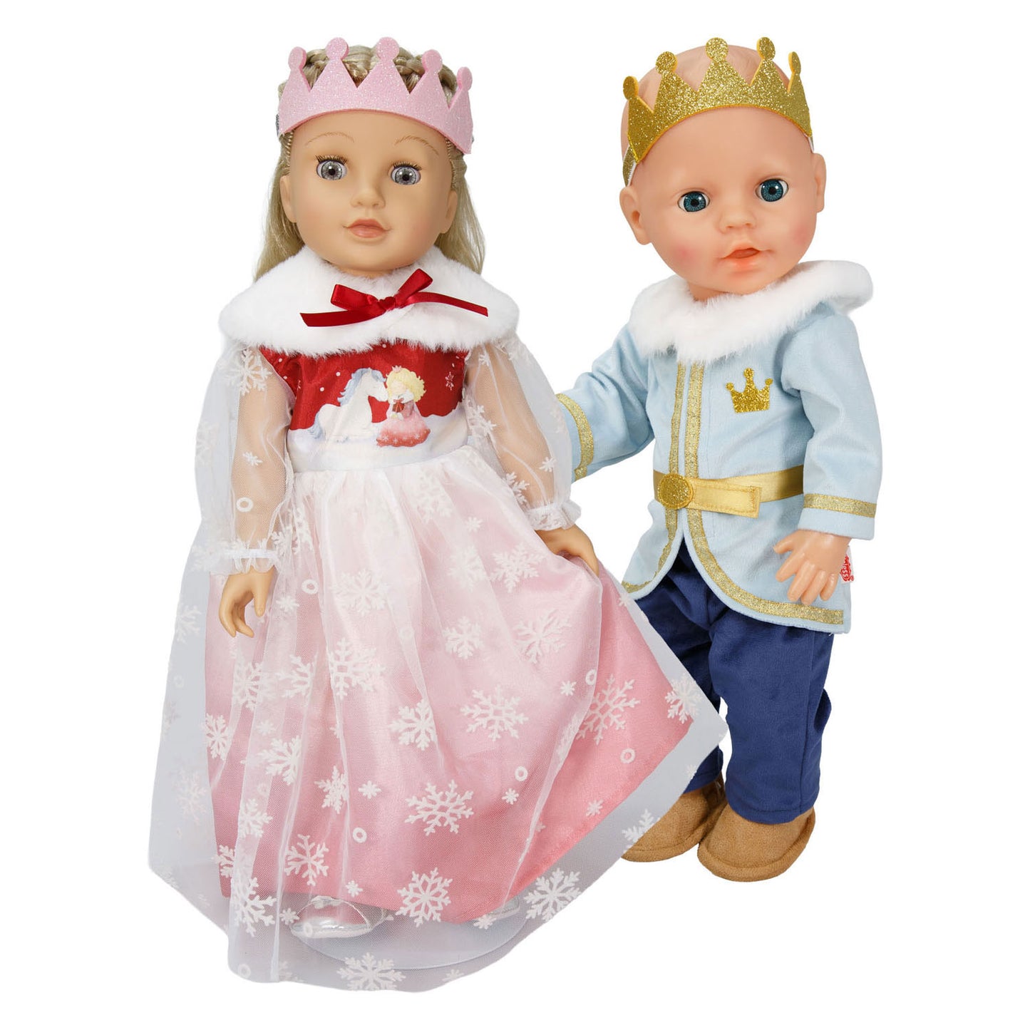 Vestido de muñeca Heless princesa de invierno lumi con corona y capa - talla 35-45 cm