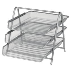 Brievenbakje 3-delig office depot 278x257x335mm zilver