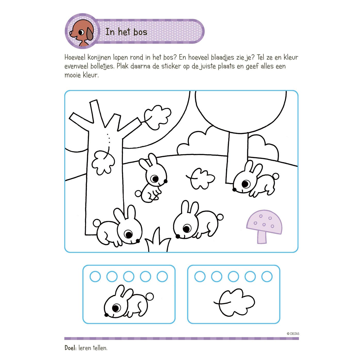 Delta Pratica divertimento con Stickers Group 1 Scrittura, lettura, Conteggio (4-5 anni)