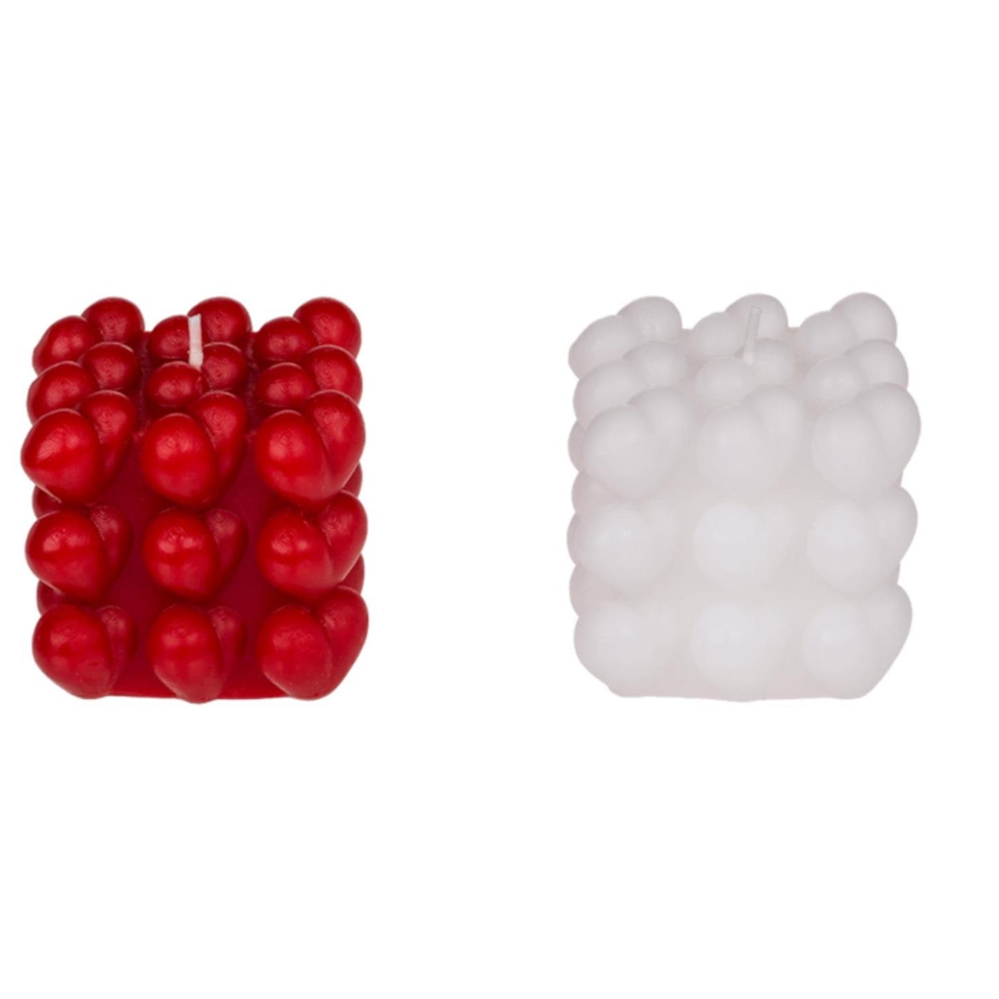 Candela a bolle Ootb cuore 6x6 cm