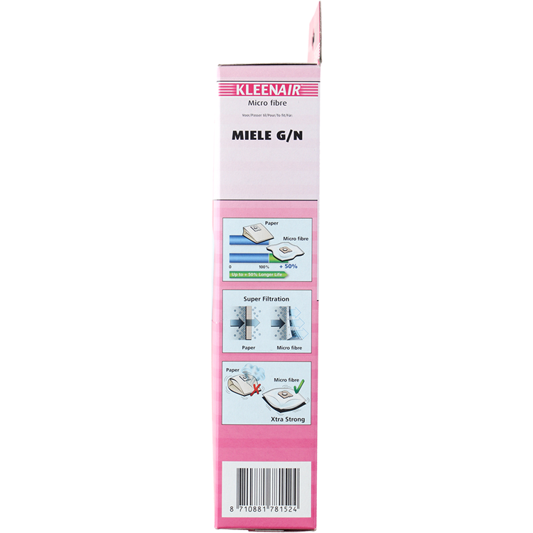 Kleenair 1068547 - sms.stofz.miele mi-8 4 pezzi | 5 pezzi