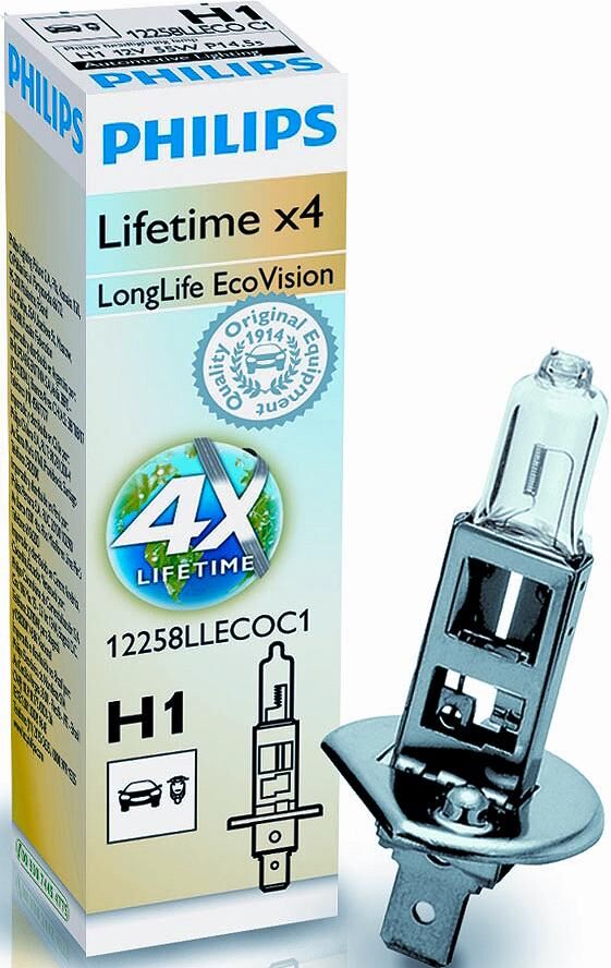Lampada frontale Philips h-1-longlife 12 volt ecoline