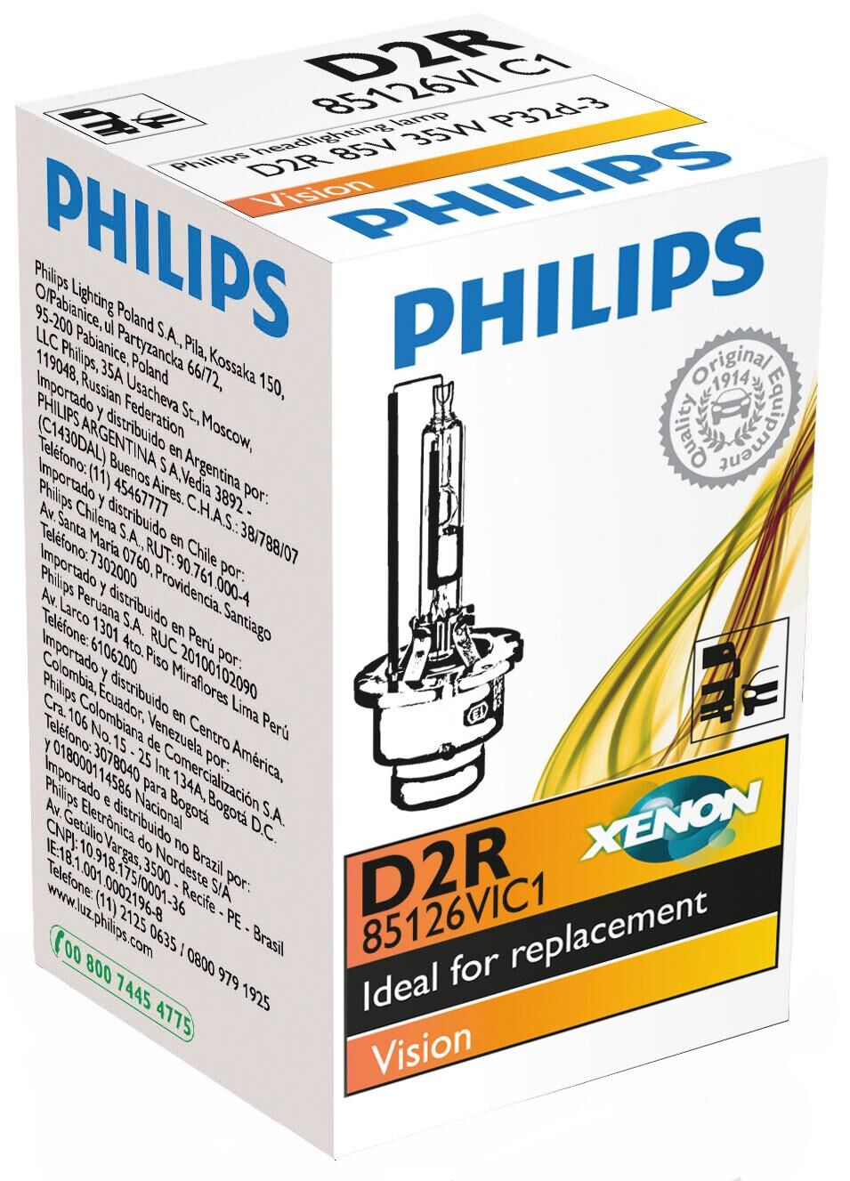 Visión de xenón del faro Philips de d2rvision c1