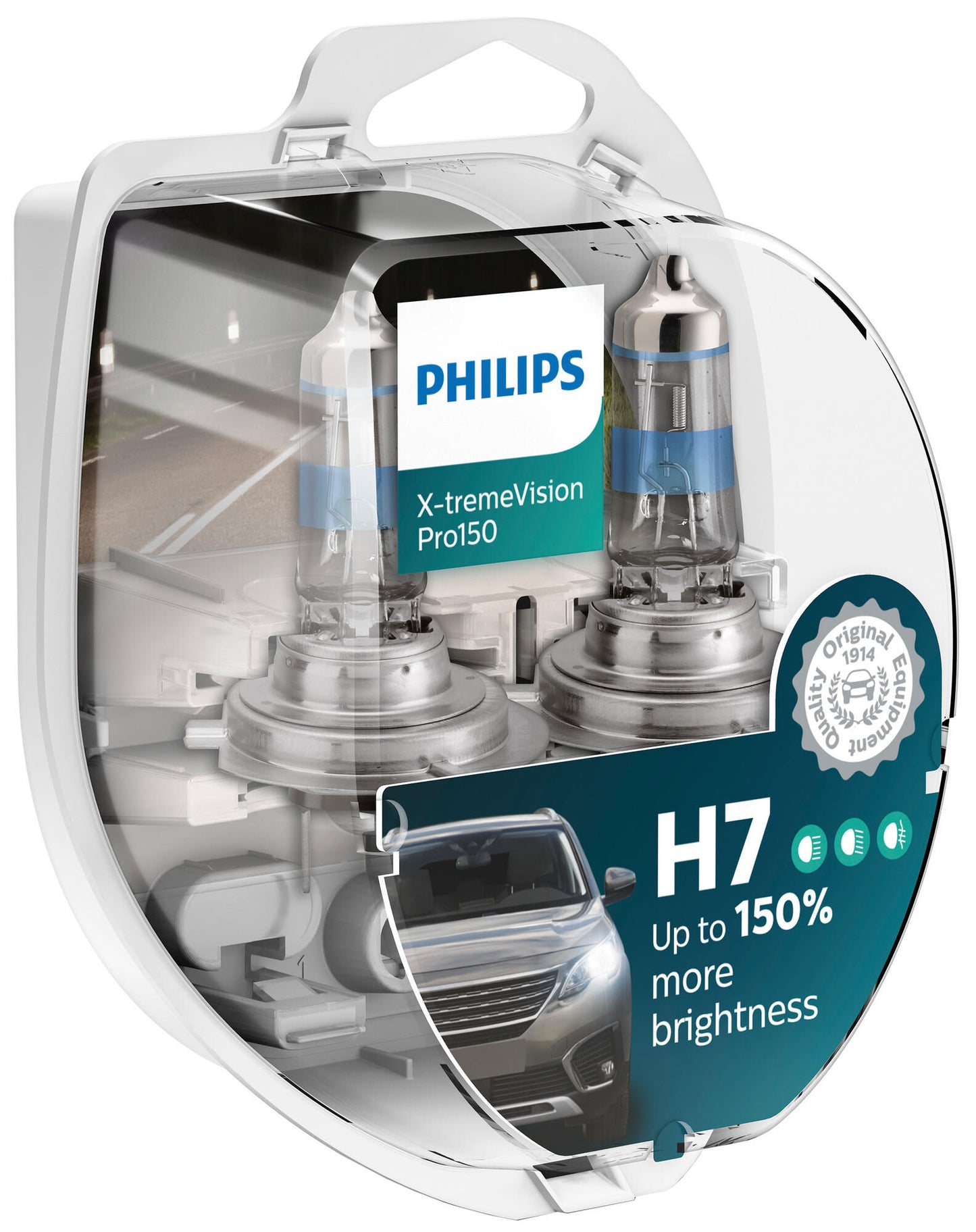 Lampada frontale Philips x-tremevision pro 150 . lampada h7 12v kit xtreme vis.pro150
