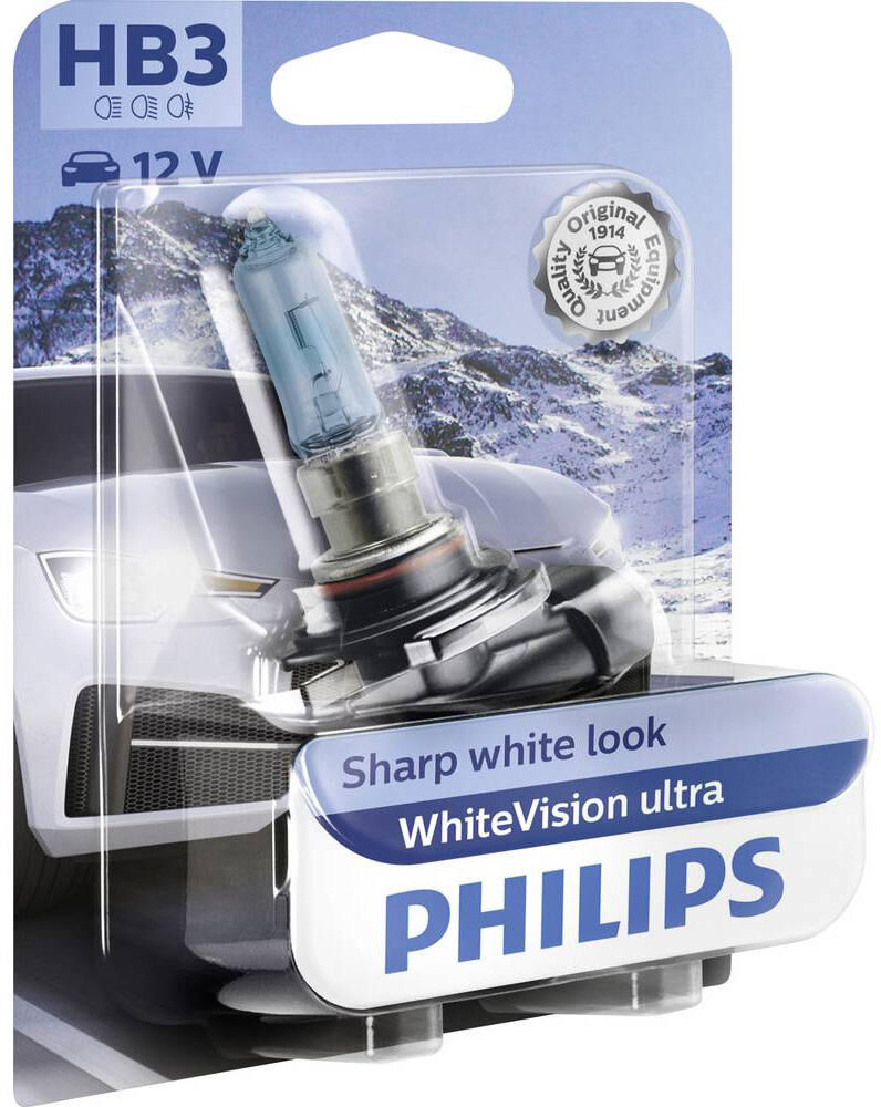 Philips faro whitevision ultra bombillas principales hb3 p20d 12v whitevision ultra