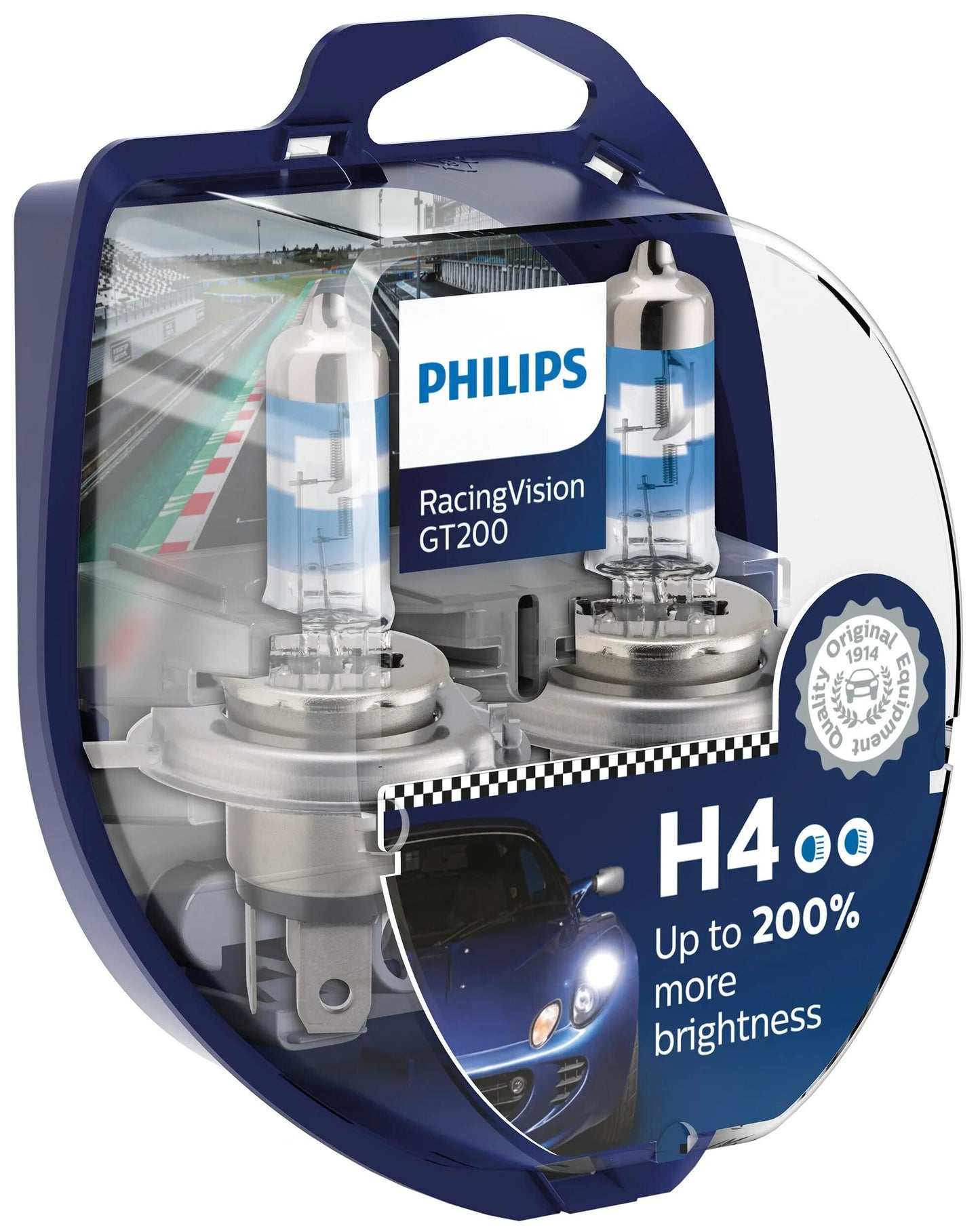 Lampada frontale Philips racing vision gt200 da lampada h4 12v kit racing vis. gt200