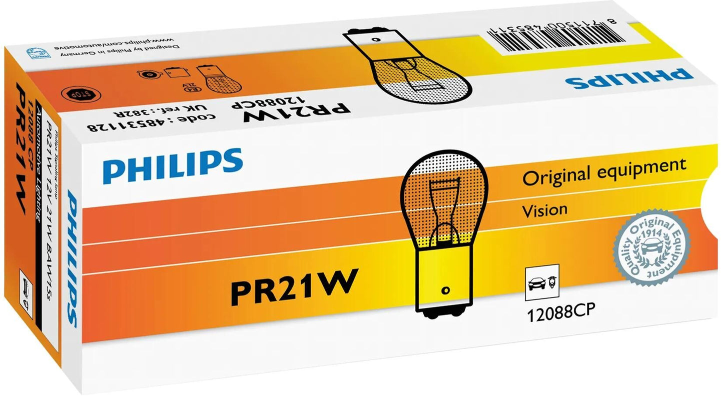 Lampada a sfera Philips 12v21 rossa