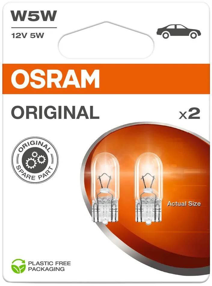 Cella di vetro Osram. 12v5w 2st.sb socket w2.1x9.5d