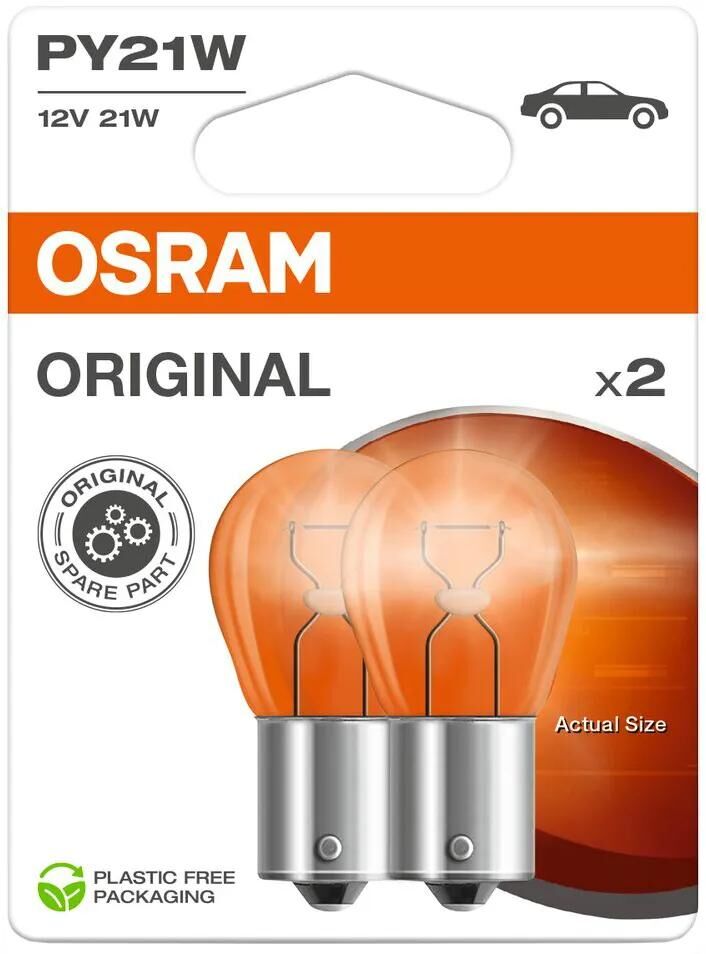 Bombilla OSRAM BOLB 12V 21W 2pcs. Ampolla naranja