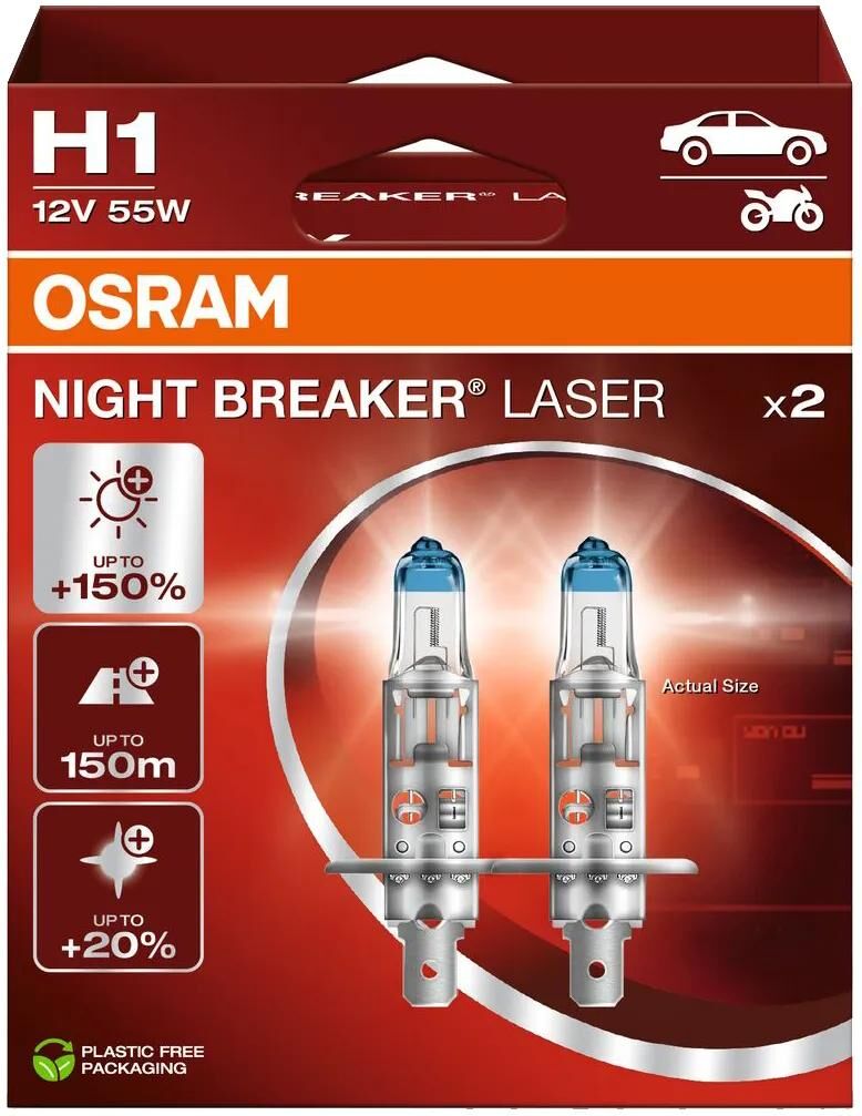 Osram Night Breaker Laser H1 Set coppia
