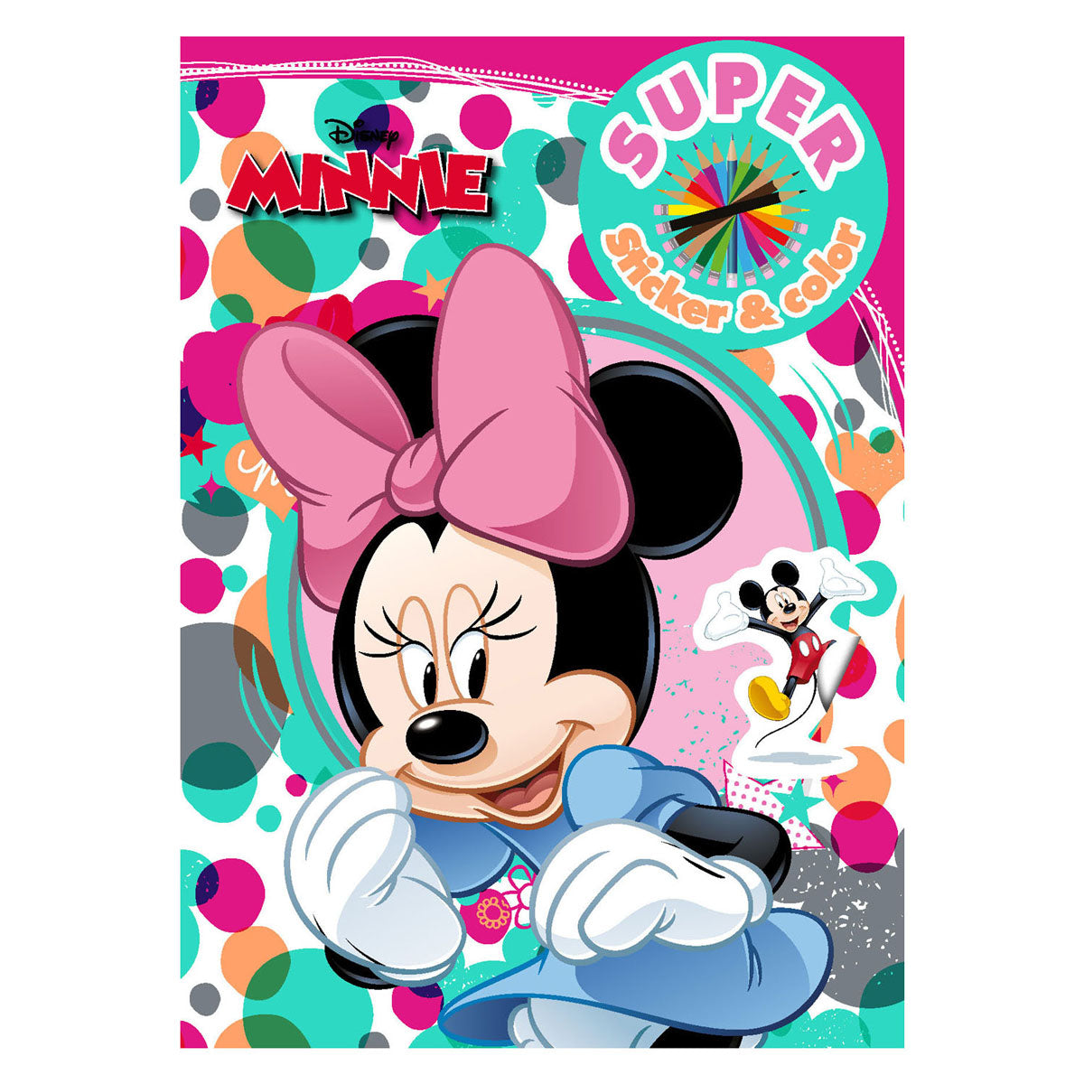 Libro Speciali Nederland BV Minnie Mouse Super Sticker Color Color Book