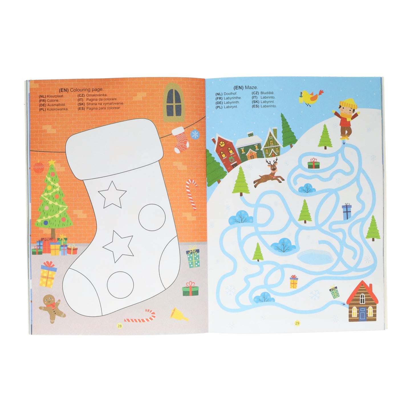 Colori Attività Attività A4 Christmas