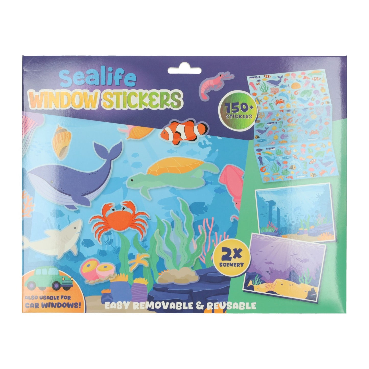 Pegatinas reutilizables para ventana de animales marinos de Wins Holland, 150 unidades.