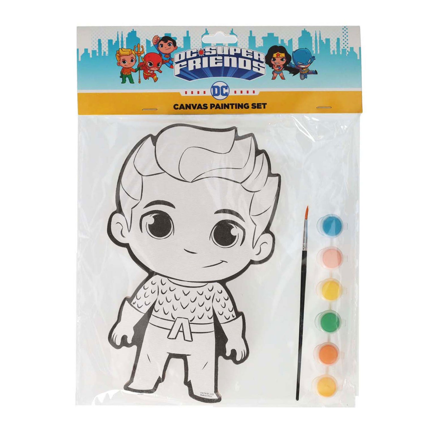 Vince il dipinto su tela Holland DC Comics - Aquaman - incluso pennello e 6 colori di pittura