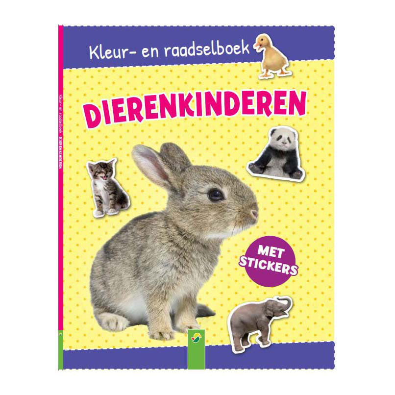 Vince il libro da colorare e indovinello dell'Olanda per bambini animali con adesivi