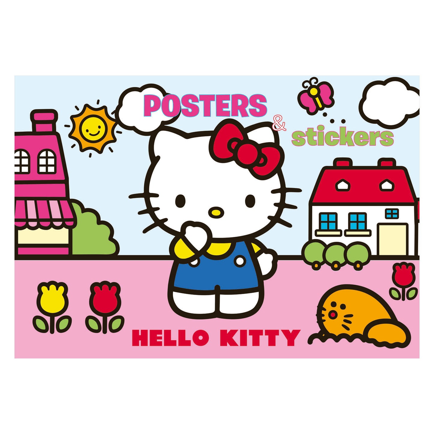 Libro poster speciale Netherlands bv Hello Kitty da colorare con adesivi