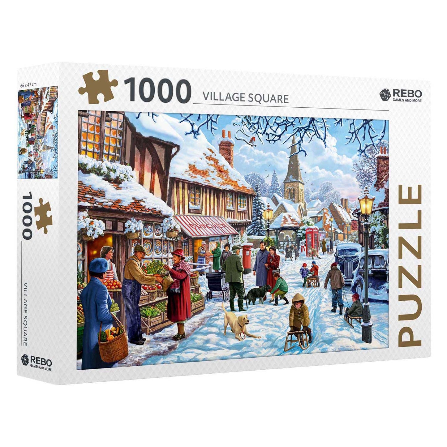 Puzzle Rebo editori Piazza del villaggio - 1000 pezzi.