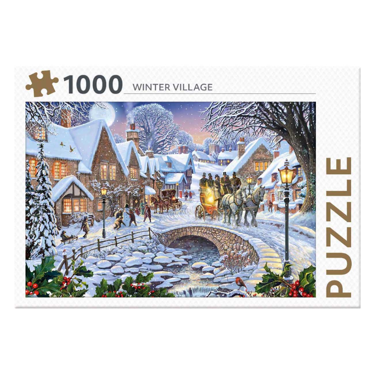 Rebo Publishers rompecabezas pueblo de invierno - 1000 piezas.