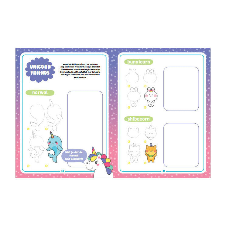 Rebo editores kawaii dibujando amigos unicornios