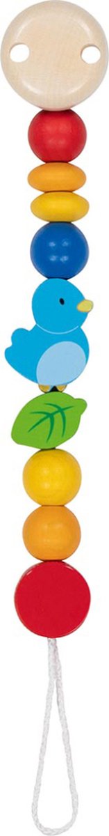 Cadena para chupete Goki - pájaro - l21cm - madera