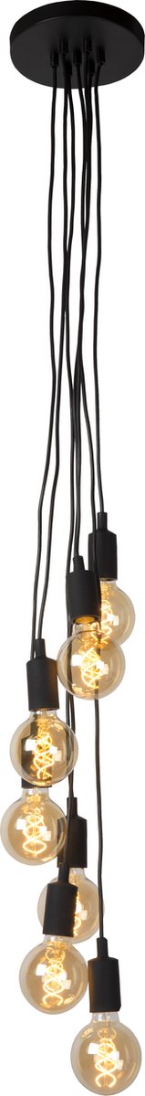 Lucide fix - lampada a sospensione - 7xe27 - nero
