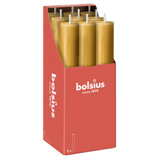 Candela da tavolo rustica Bolsius xl beige avena | 9 pezzi
