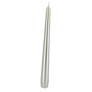 Candele gotiche 245 24 4x argento bianco metallico
