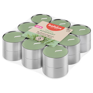 Velas de té aromáticas Bolsius 4h aromas verdaderos romero | 8 piezas
