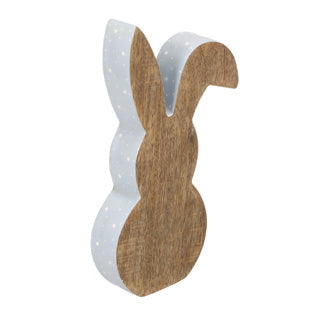 Sin marca liebre madera blanca 25 cm | 2 piezas