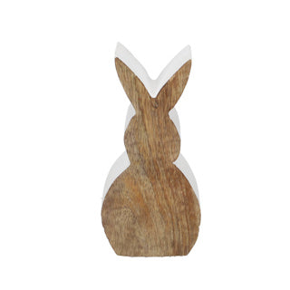 Sin marca liebre madera blanca 18 cm | 6 piezas