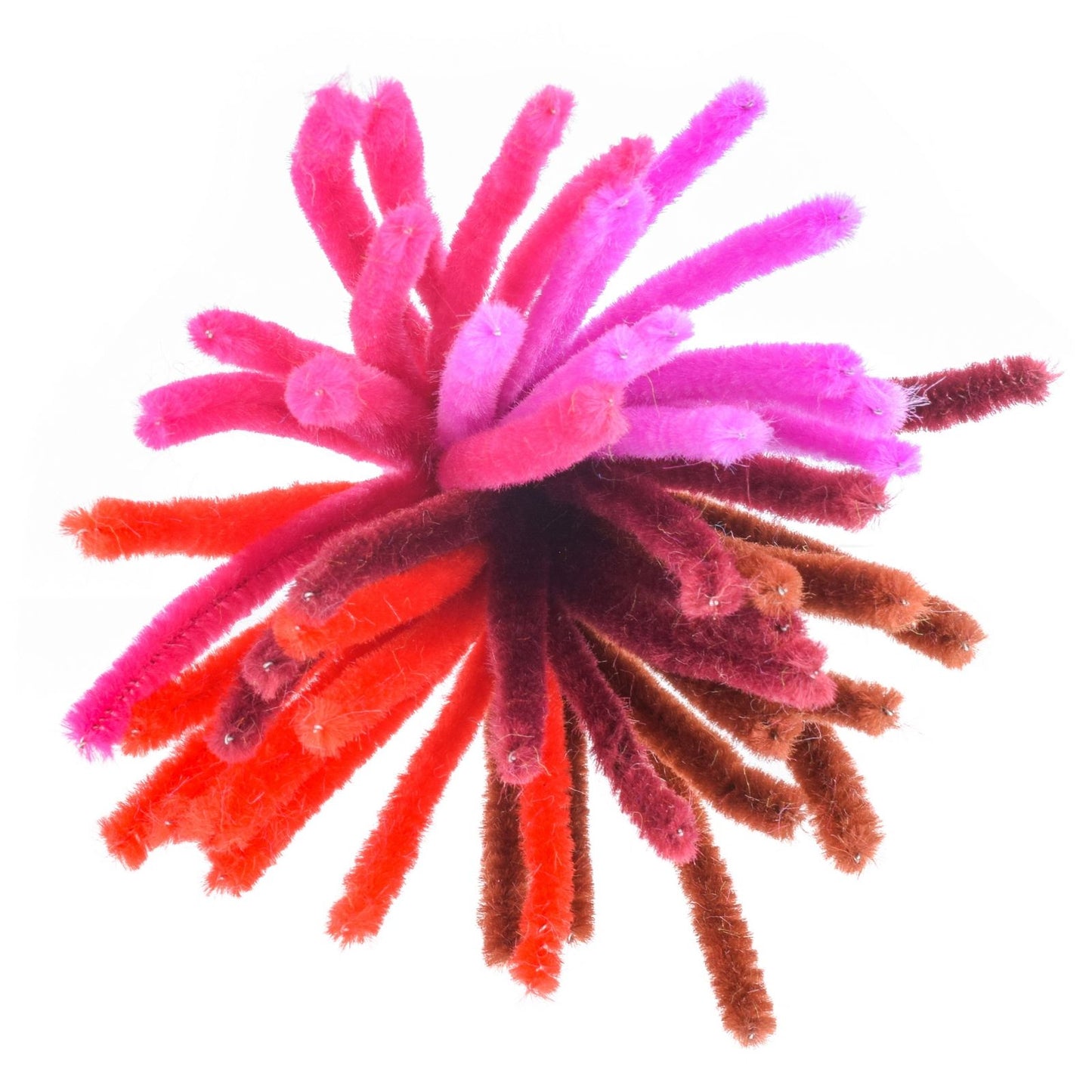 Vaessen creative • hilos de chenilla 6mm 50 uds. 30cm rojo